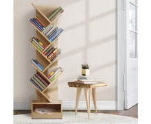 Load image into Gallery viewer, Artiss Display Shelf 9-Shelf Tree Bookshelf Book Storage Rack Bookcase Natural
