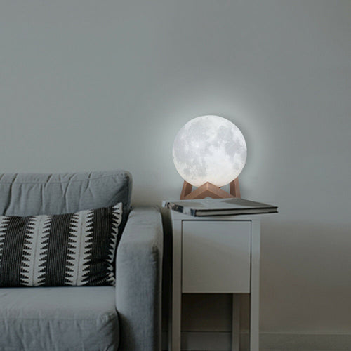 3D Magical Moon Lamp USB LED Night Light Moonlight Touch Sensor 20cm Diameter - Oceania Mart
