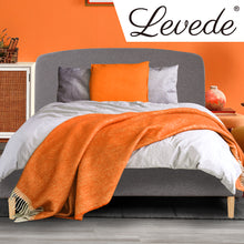 Load image into Gallery viewer, Levede Bed Frame Queen Size Wooden Platform Linen Fabric Base Bedhead Headboard
