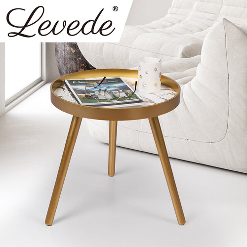 Levede Side End Table Sofa Coffee Table Storage Bedside Table Plant Stand Wooden - Oceania Mart