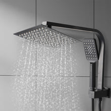 Load image into Gallery viewer, Rain Shower Head Set Black Square Brass Taps Mixer Handheld High Pressure 8&quot; - Oceania Mart
