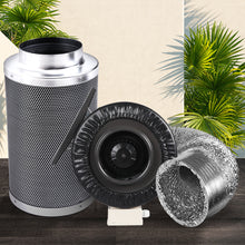 Load image into Gallery viewer, 6&quot; Grow Tent Ventilation Kits Hydroponics Filter Duct Silent Variable Speed Fan - Oceania Mart
