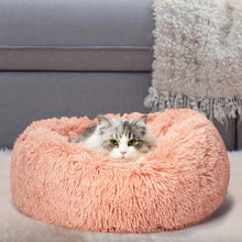Load image into Gallery viewer, Pet Bed Cat Dog Donut Nest Calming Kennel Cave Deep Sleeping Pink S - Oceania Mart

