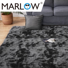 Load image into Gallery viewer, Marlow Floor Rug Shaggy Rugs Soft Large Carpet Area Tie-dyed 160x230cm Black
