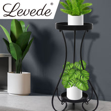 Load image into Gallery viewer, Levede Plant Stand 2 Tiers Outdoor Indoor Metal Flower Pots Rack Garden Shelf - Oceania Mart
