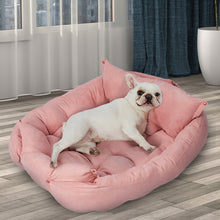 Load image into Gallery viewer, PaWz Pet Bed 2 Way Use Dog Cat Soft Warm Calming Mat Sleeping Kennel Sofa Pink XL
