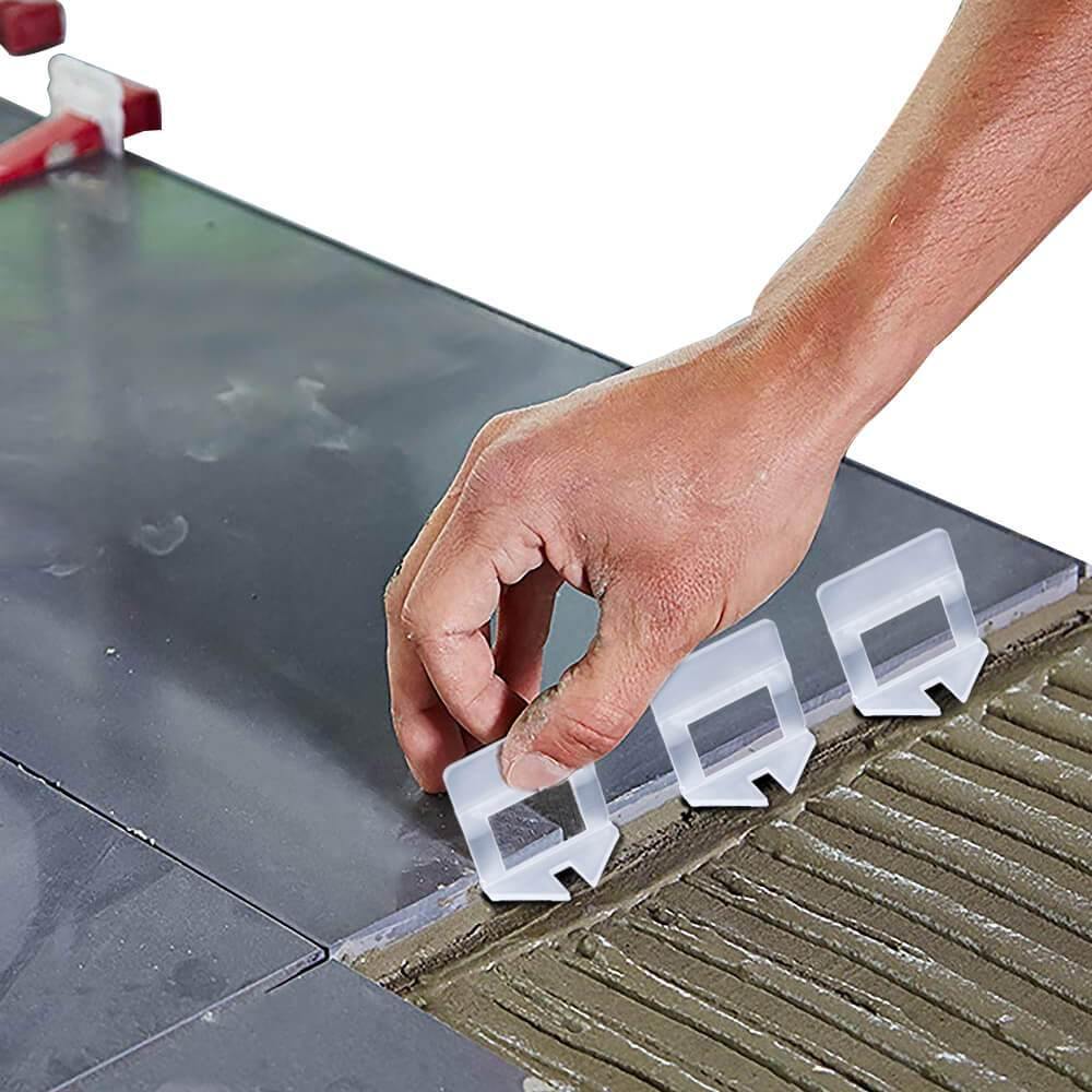 2000x 2MM Tile Leveling System Clips Levelling Spacer Tiling Tool Floor Wall - Oceania Mart