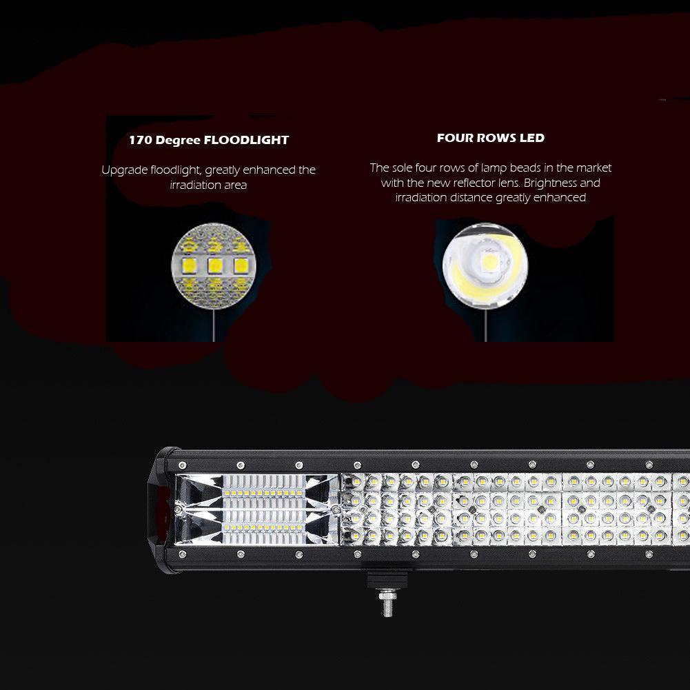 20 inch Philips LED Light Bar Quad Row Combo Beam 4x4 Work Driving Lamp 4wd - Oceania Mart
