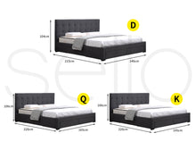 Load image into Gallery viewer, Levede Bed Frame Base With Storage Drawer Mattress Wooden Fabric Queen Dark Grey
